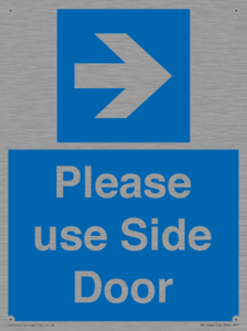 Please use Side Door (arrow Right) 
